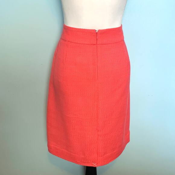 NWT J. Crew Factory Textured Pencil Skirt in Guava Size 6 - Picture 8 of 8
